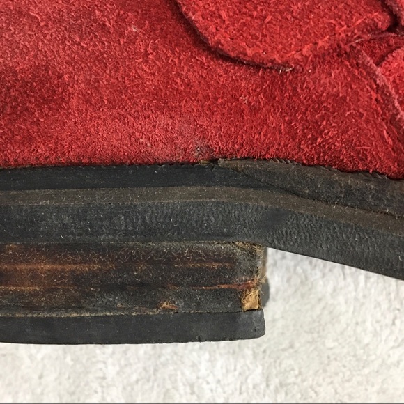 JEFFREY CAMPBELL Red Suede Booties boots buckles - Picture 12 of 16